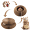 Foldable Cat Scratcher Toy MultiLevel Cardboard Claw Sharpener With Bell Catnip 0