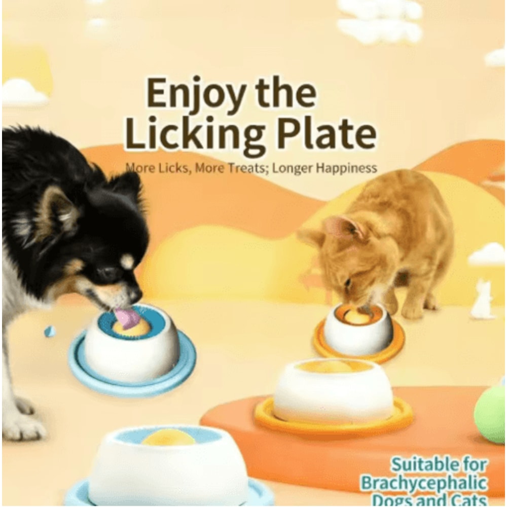 Interactive Pet Lick Mat Slow Feeder Dental Care Snack Plate For Dogs Cats 7