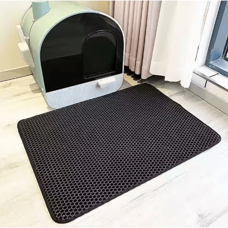 Double Layer Cat Litter Mat Waterproof NonSlip Litter Trapping Pad For Cats 1