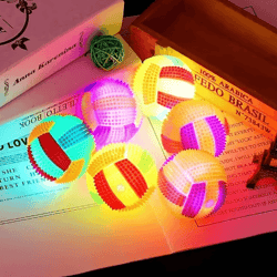 led glowing dog ball toy – interactive bouncy chew ball for puppies, dogs & cats