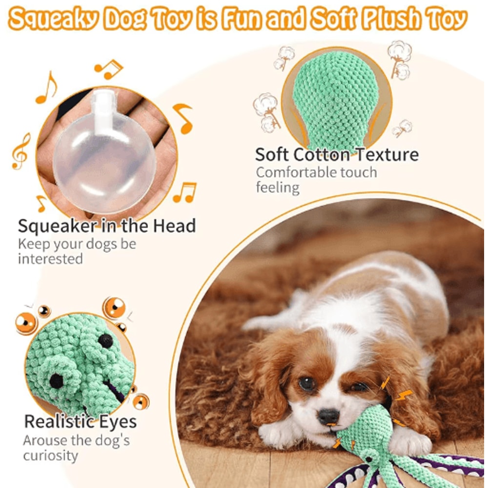 Squeaky Plush Dog Toy For Training Chewing Daily Comfort 4