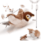 Interactive Bird Sound Plush Cat Toy With Elastic Rope 7