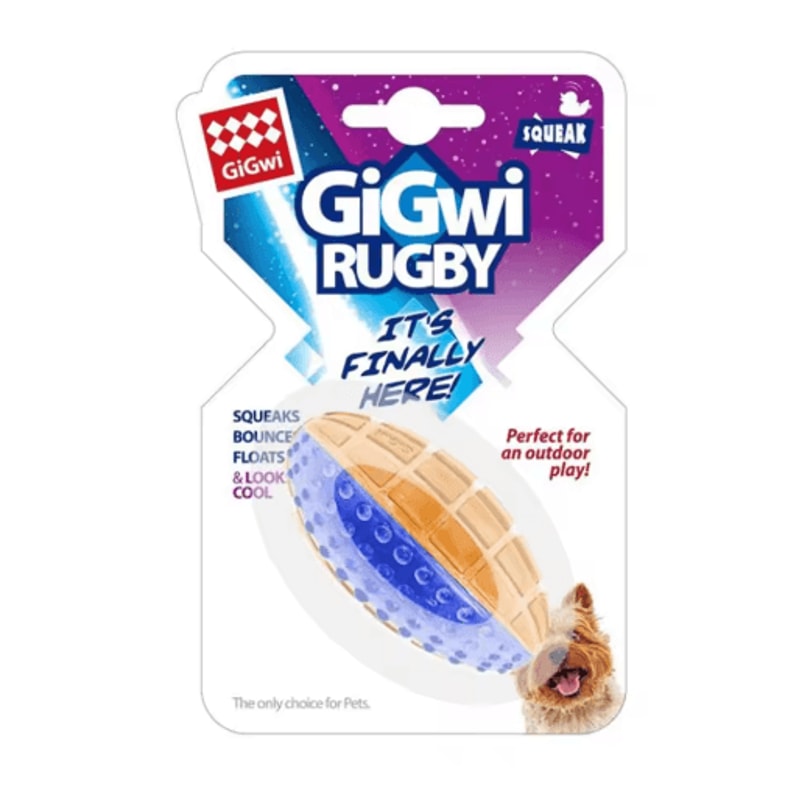 Natural Rubber Squeaky Dog Ball Toy For Chewing Outdoor Play 2