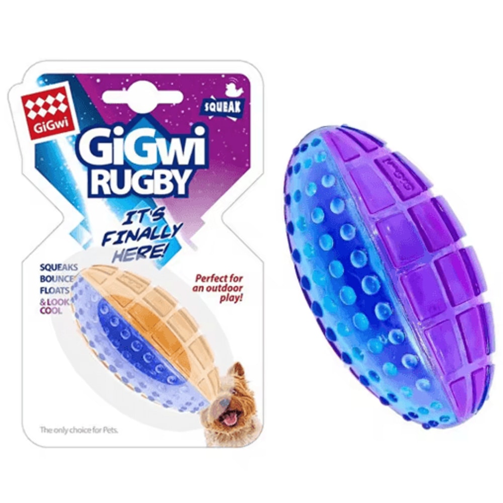 Natural Rubber Squeaky Dog Ball Toy For Chewing Outdoor Play 0