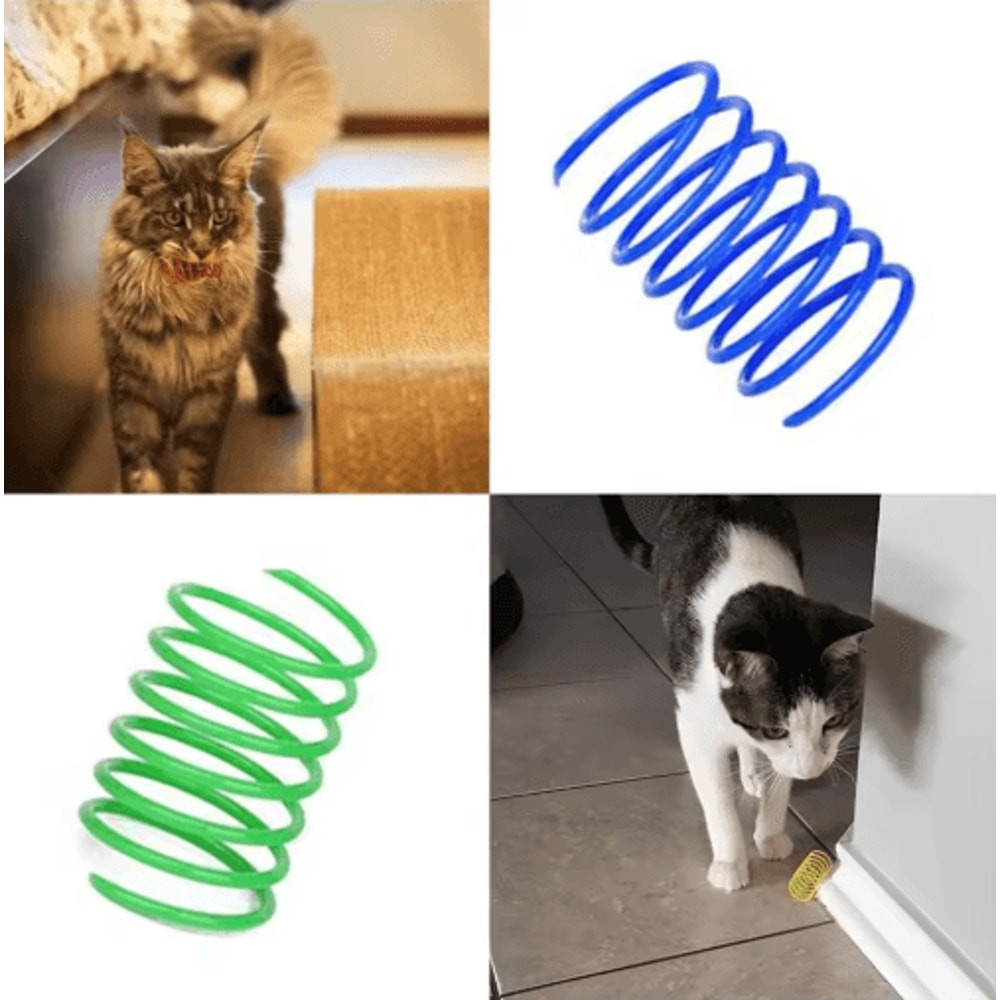 Colorful Interactive Cat Spring Toys For Hunting Indoor Play 2