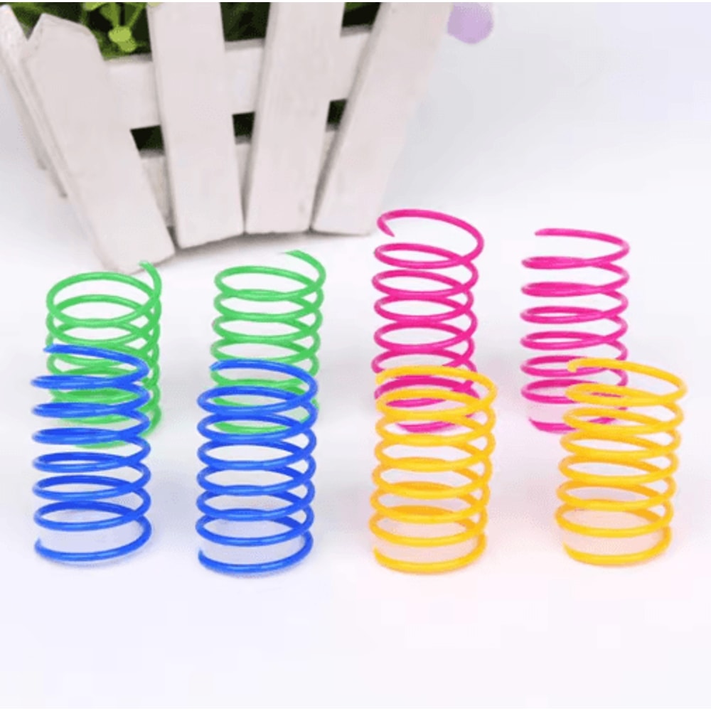 Colorful Interactive Cat Spring Toys For Hunting Indoor Play 3