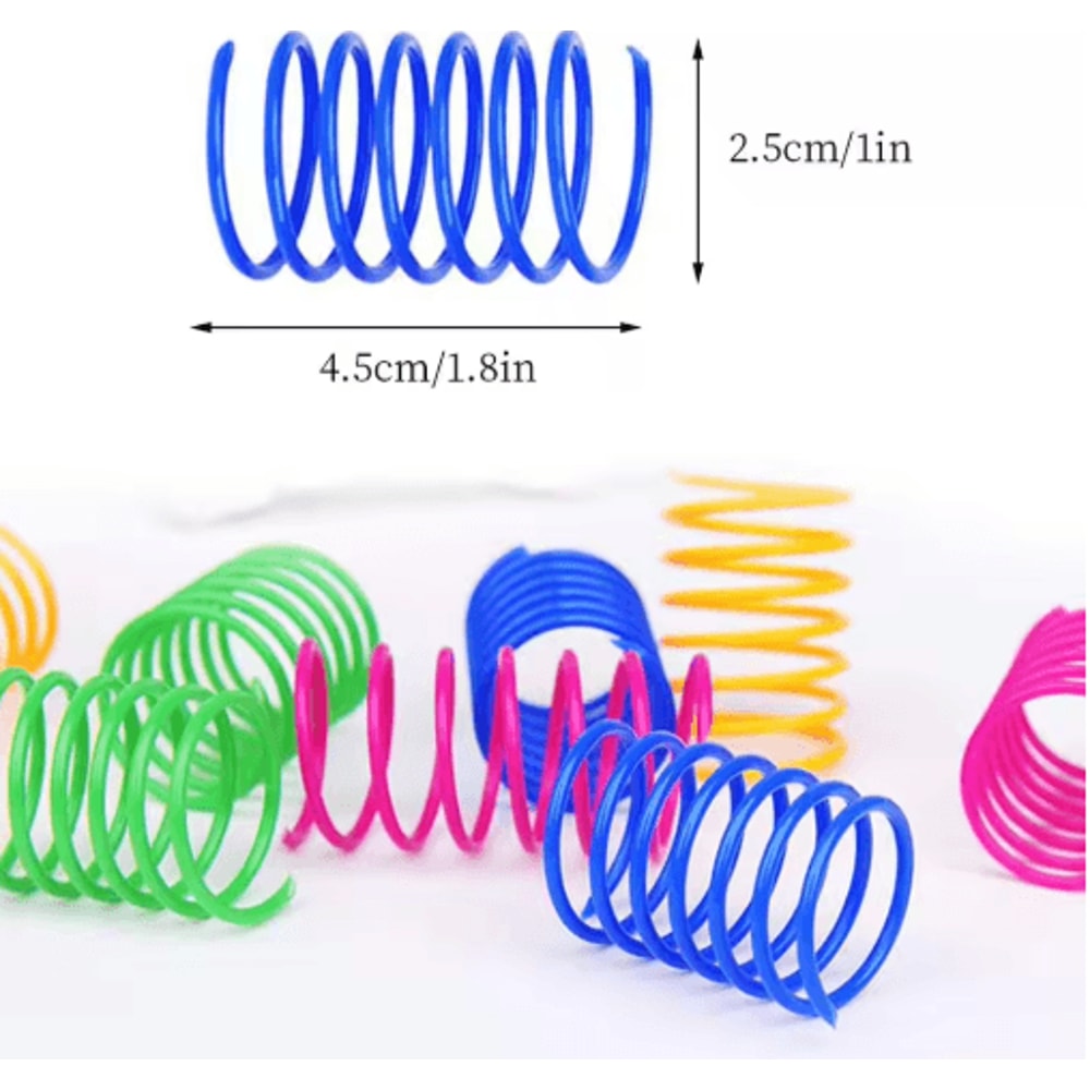 Colorful Interactive Cat Spring Toys For Hunting Indoor Play 4