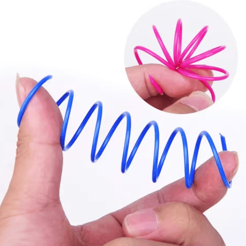 Colorful Interactive Cat Spring Toys For Hunting Indoor Play 6