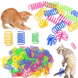 colorful interactive cat spring toys for hunting & indoor play