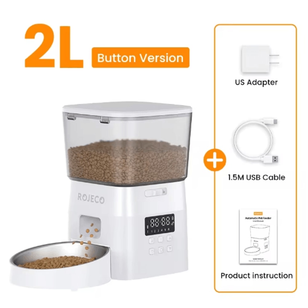 ROJECO Smart Automatic Pet Feeder For Cats Dogs 1
