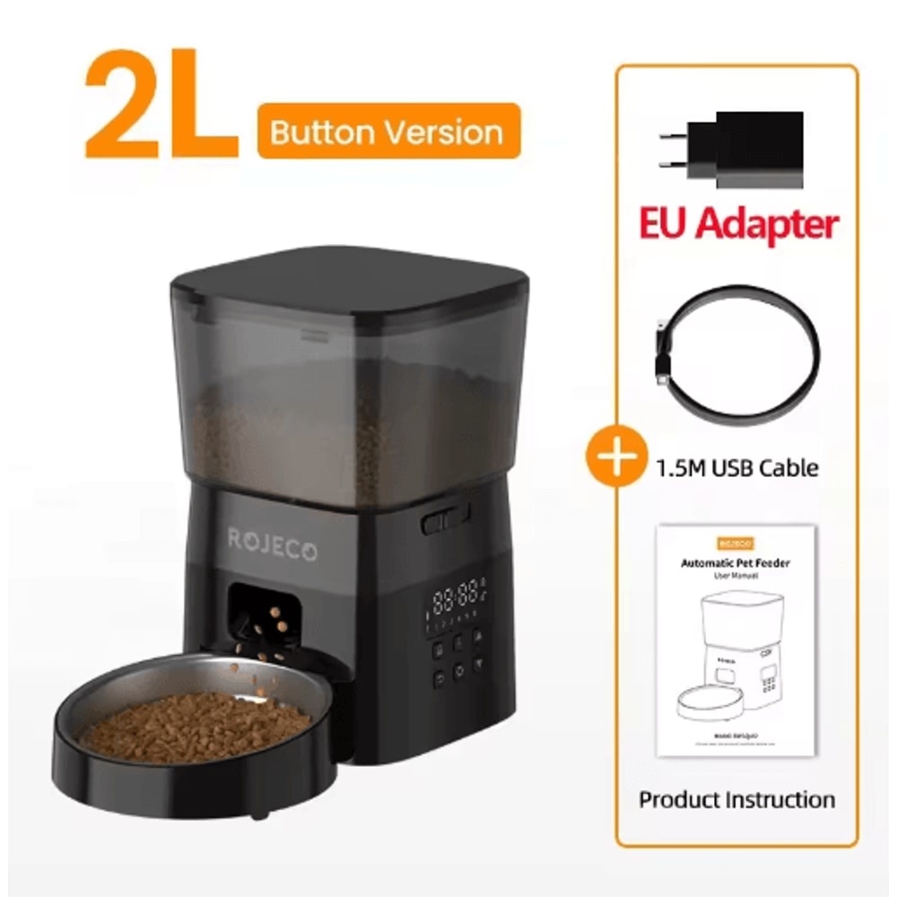 ROJECO Smart Automatic Pet Feeder For Cats Dogs 4