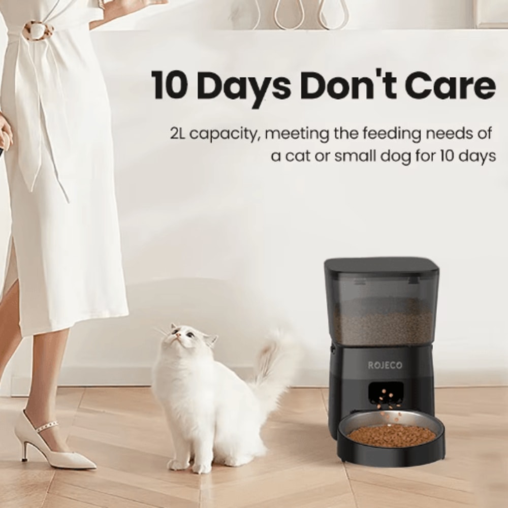 ROJECO Smart Automatic Pet Feeder For Cats Dogs 8