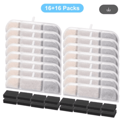 downypaws activated carbon filter replacement for cat water fountain