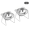 15 Tilted Elevated Stainless Steel Cat Bowl For Comfortable Feeding 1