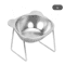 15 Tilted Elevated Stainless Steel Cat Bowl For Comfortable Feeding 2