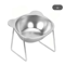 15 Tilted Elevated Stainless Steel Cat Bowl For Comfortable Feeding 2