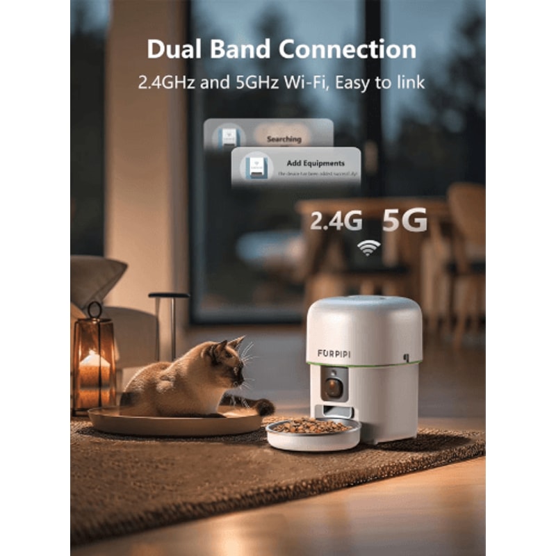 1080P HD Smart WiFi Automatic Pet Feeder With Camera For Cats Dogs 10