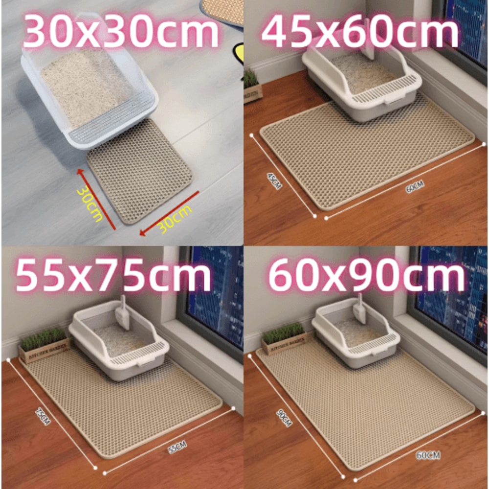 Extra Large Waterproof Double Layer Cat Litter Mat For MessFree Floors 4