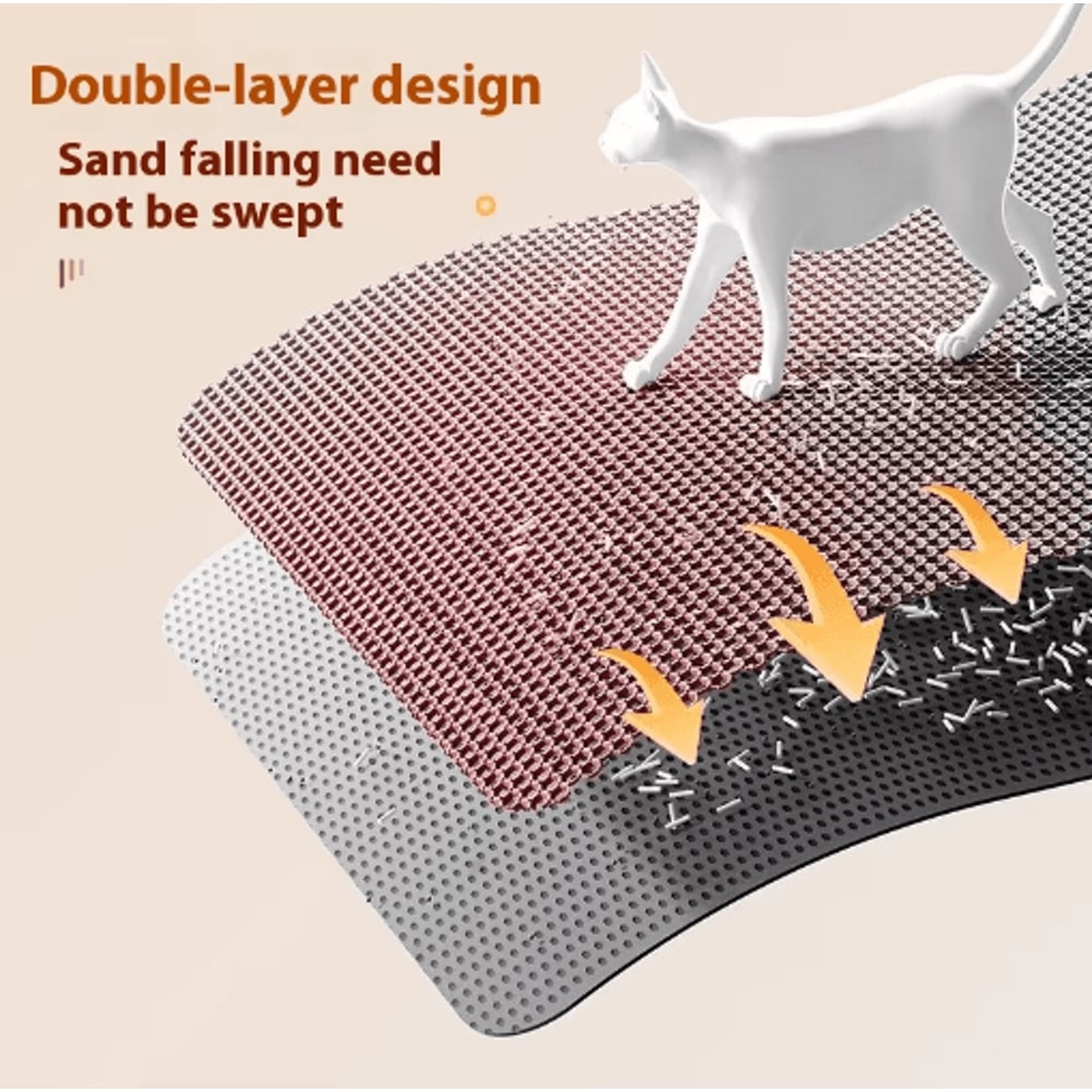 Extra Large Waterproof Double Layer Cat Litter Mat For MessFree Floors 8
