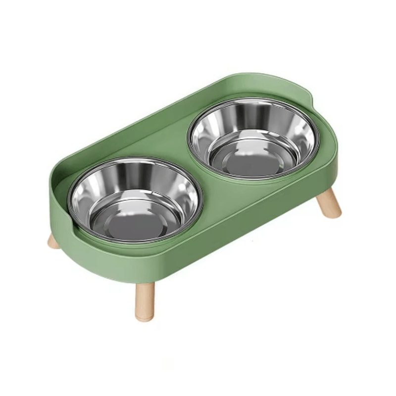 Double Ceramic Elevated Cat Food Water Bowl Set For Cats Dogs 1