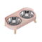 Double Ceramic Elevated Cat Food Water Bowl Set For Cats Dogs 2