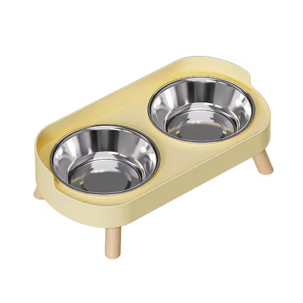 Double Ceramic Elevated Cat Food Water Bowl Set For Cats Dogs 3