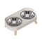 Double Ceramic Elevated Cat Food Water Bowl Set For Cats Dogs 4