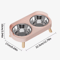 Double Ceramic Elevated Cat Food Water Bowl Set For Cats Dogs 9