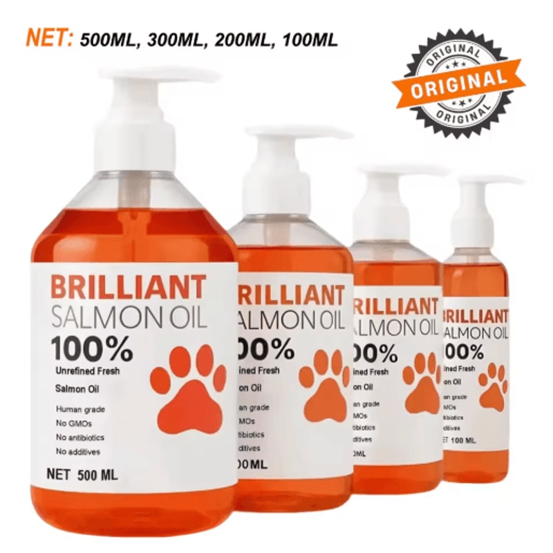 HumanGrade Salmon Oil Omega 3 Supplement For Dogs Cats 7
