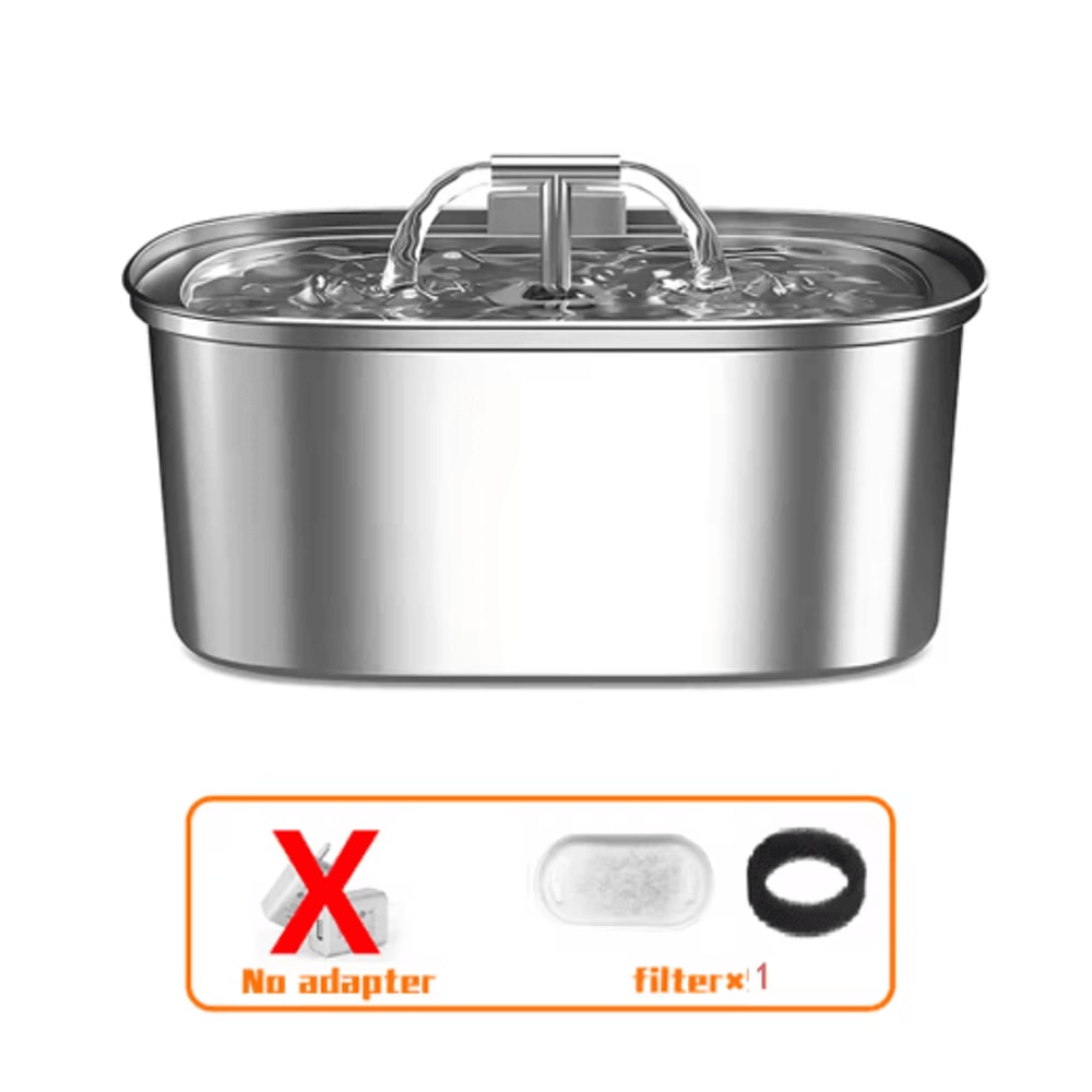 Stainless Steel Ultra Quiet Pet Water Fountain With Filter 4