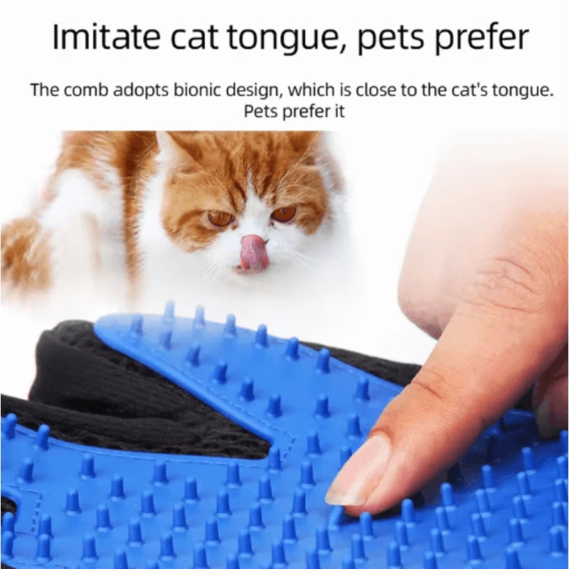 Silicone Pet Grooming Gloves For Cat Dog Hair Removal 5