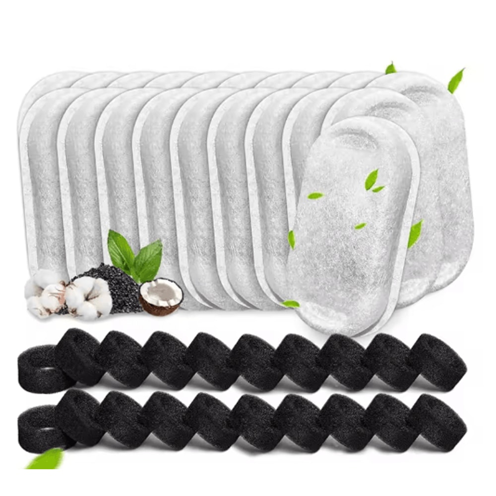 40PCS Replacement Filters Sponge Set For Cat Water Fountains 1