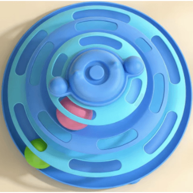 4Layer Interactive Cat Turntable Toy With Feather Ball Track 5