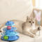 4Layer Interactive Cat Turntable Toy With Feather Ball Track 0