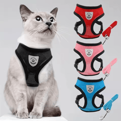 adjustable escape-proof reflective cat harness & leash set