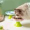 Flower Design Raised Ceramic Cat Bowl With Stand 0