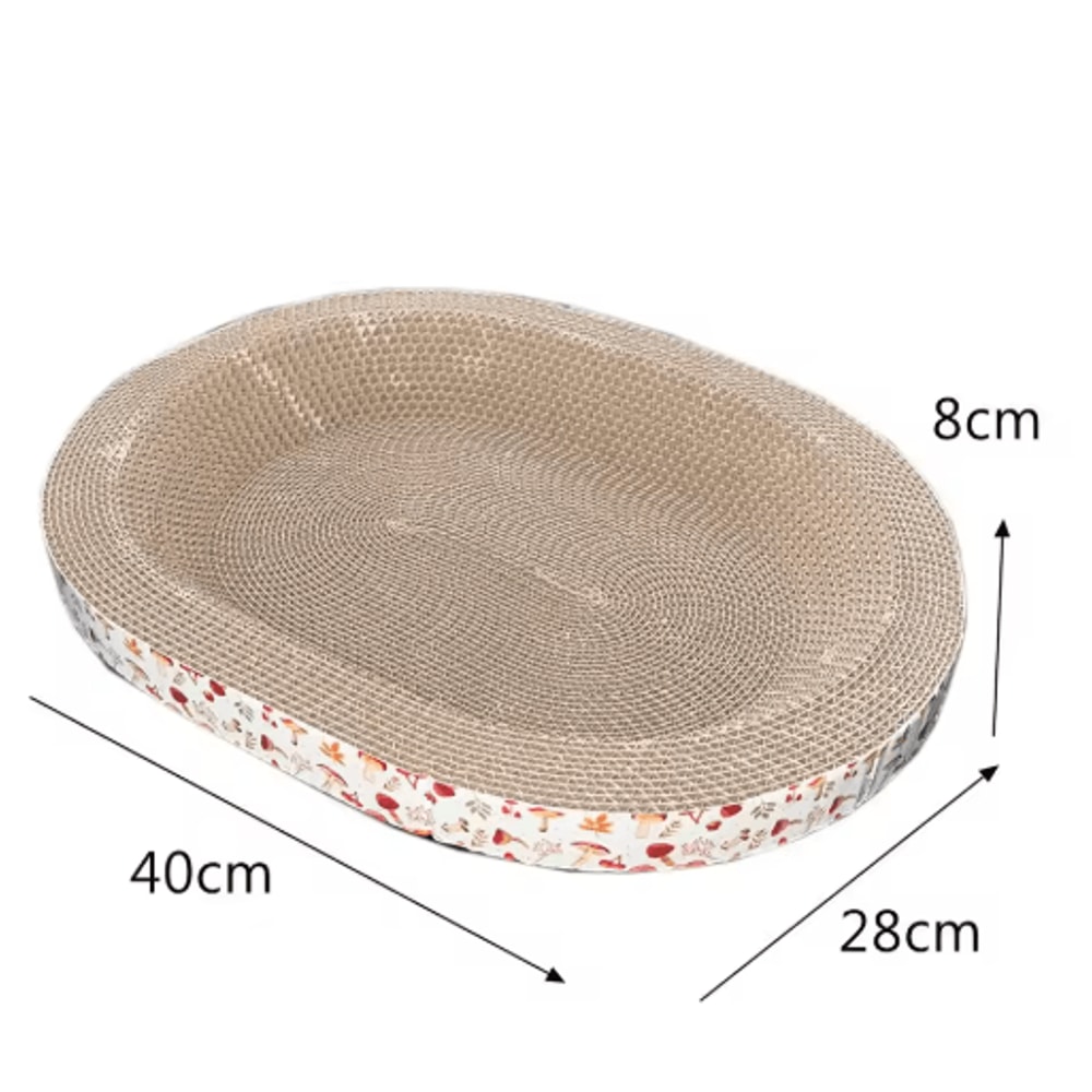Oval Corrugated Cat Scratching Board Claw Grinding Nest 2