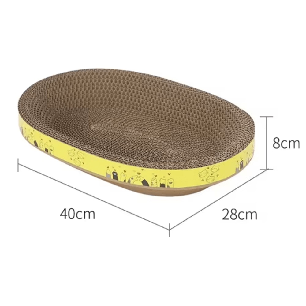 Oval Corrugated Cat Scratching Board Claw Grinding Nest 3