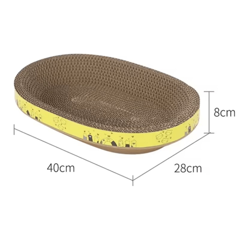 Oval Corrugated Cat Scratching Board Claw Grinding Nest 3
