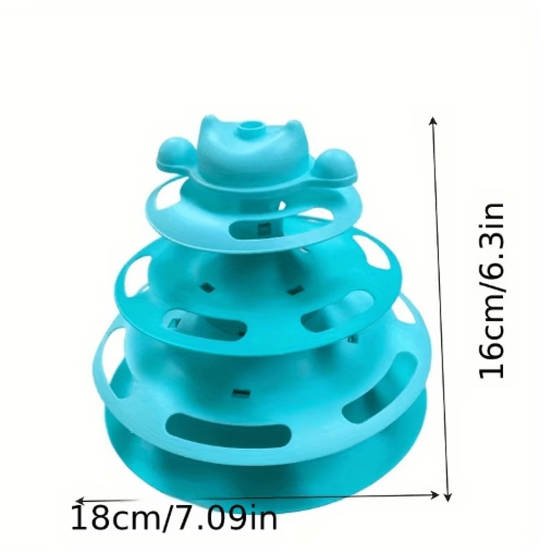 Triple Play Interactive Cat Ball Track Toy For Indoor Cats 7