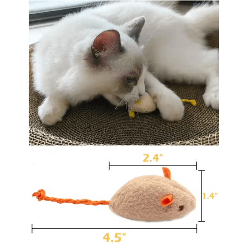 5PCS Catnip Mouse Toys Set For Interactive Indoor Play 6