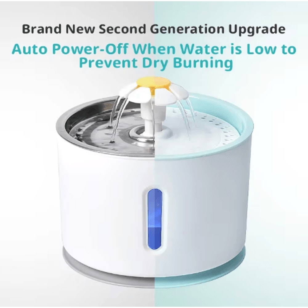 32L Stainless Steel Smart Cat Water Fountain With Silent Pump 0
