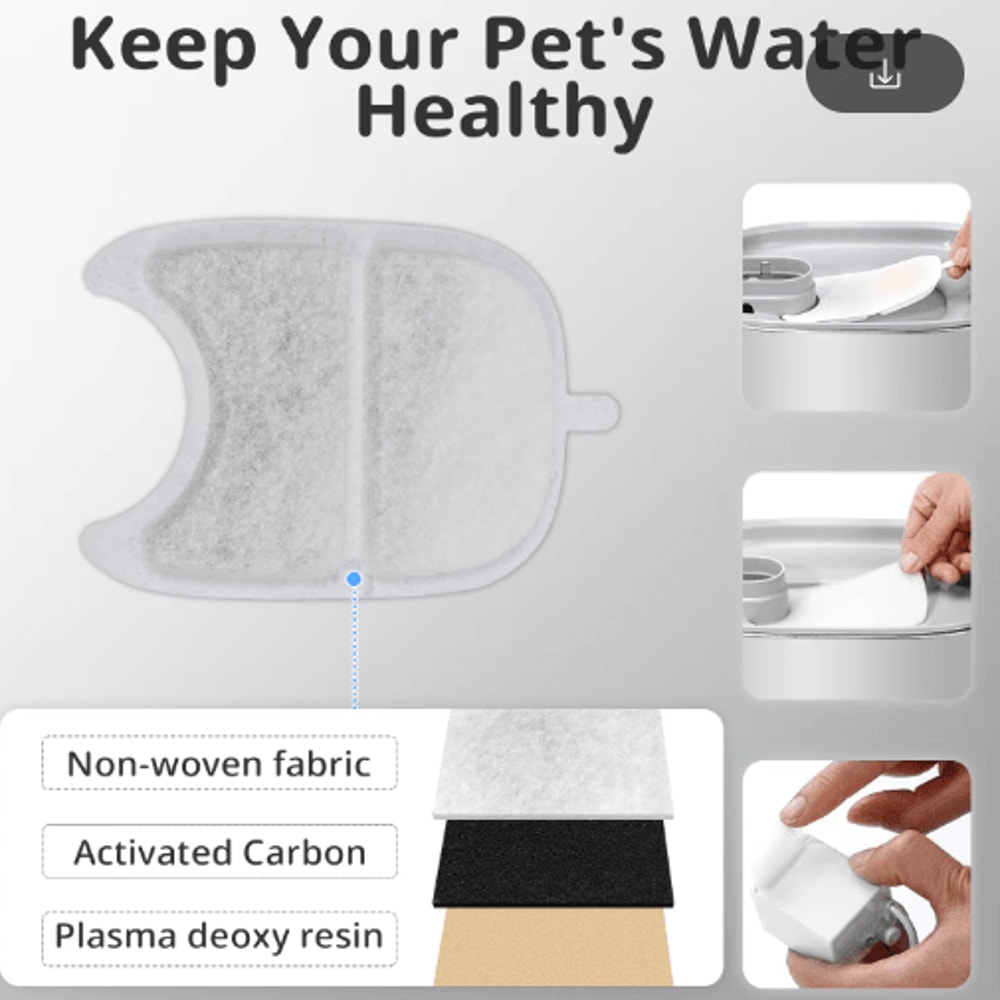12Pack Replacement Filters Sponges For APETDOLA Cat Water Fountain 5