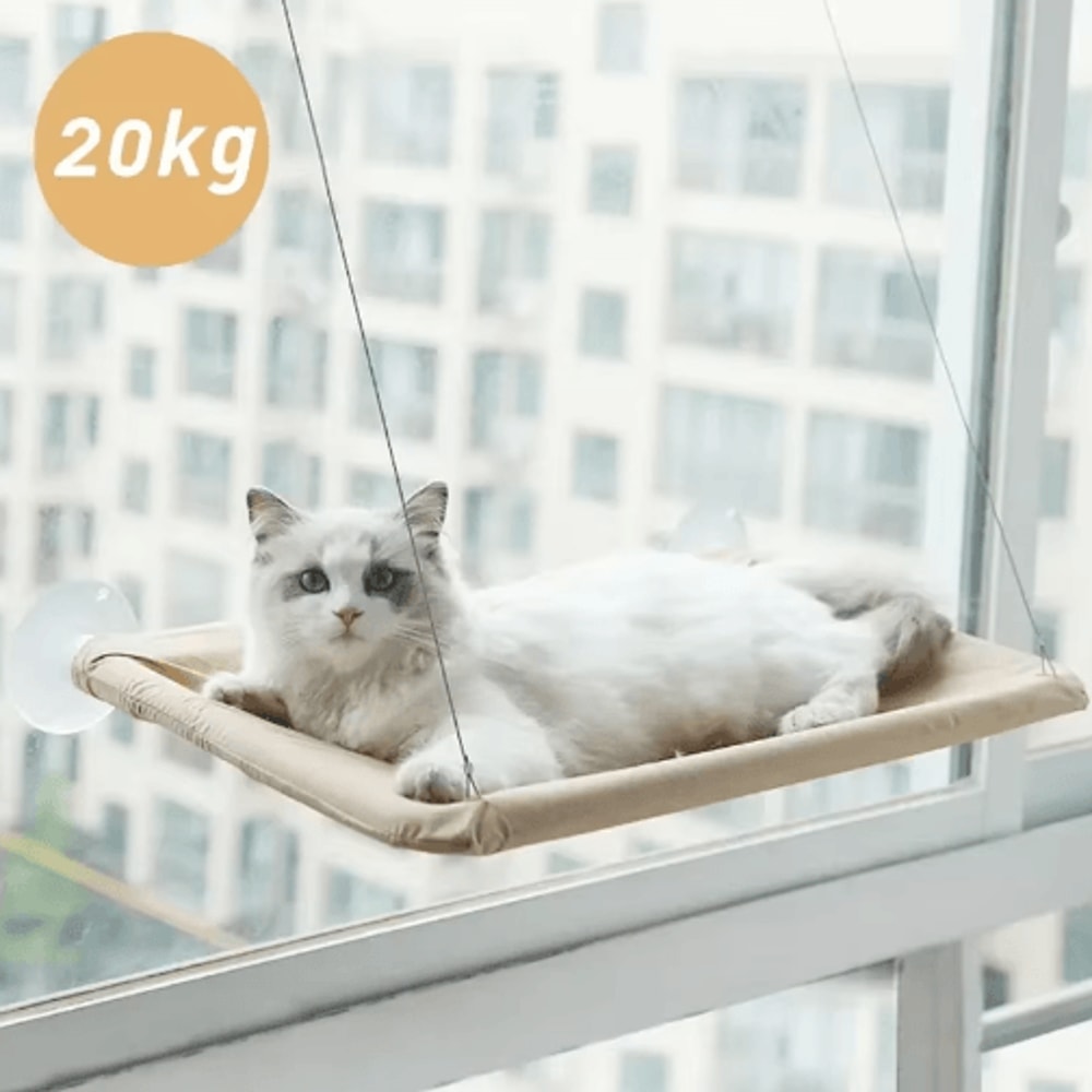 HeavyDuty Hanging Cat Window Hammock Bed With Climbing Frame Support 9