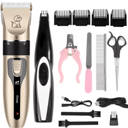 professional rechargeable pet grooming clipper kit for dogs & cats