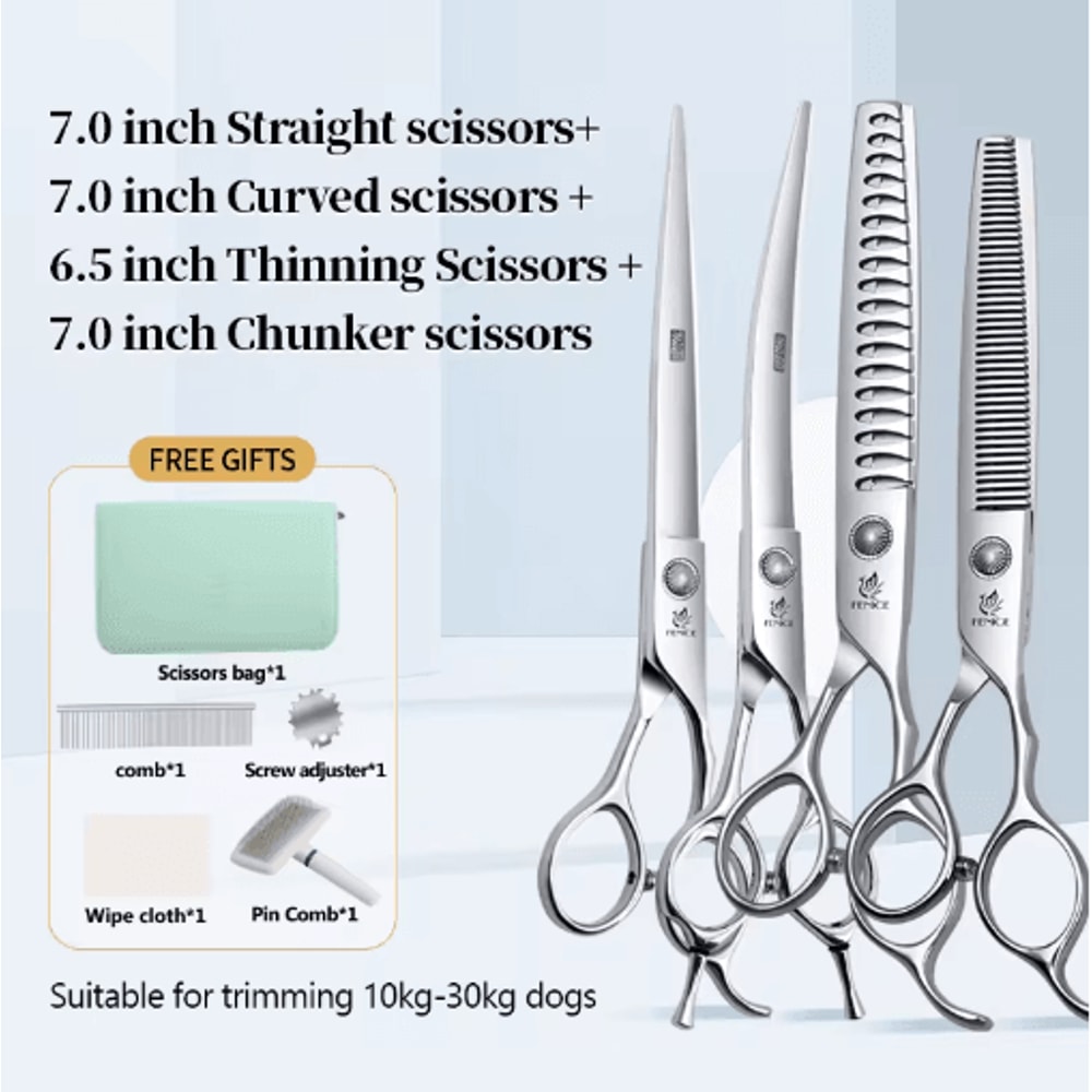 Fenice Professional Pet Grooming Shears Set For Dogs Cats 2