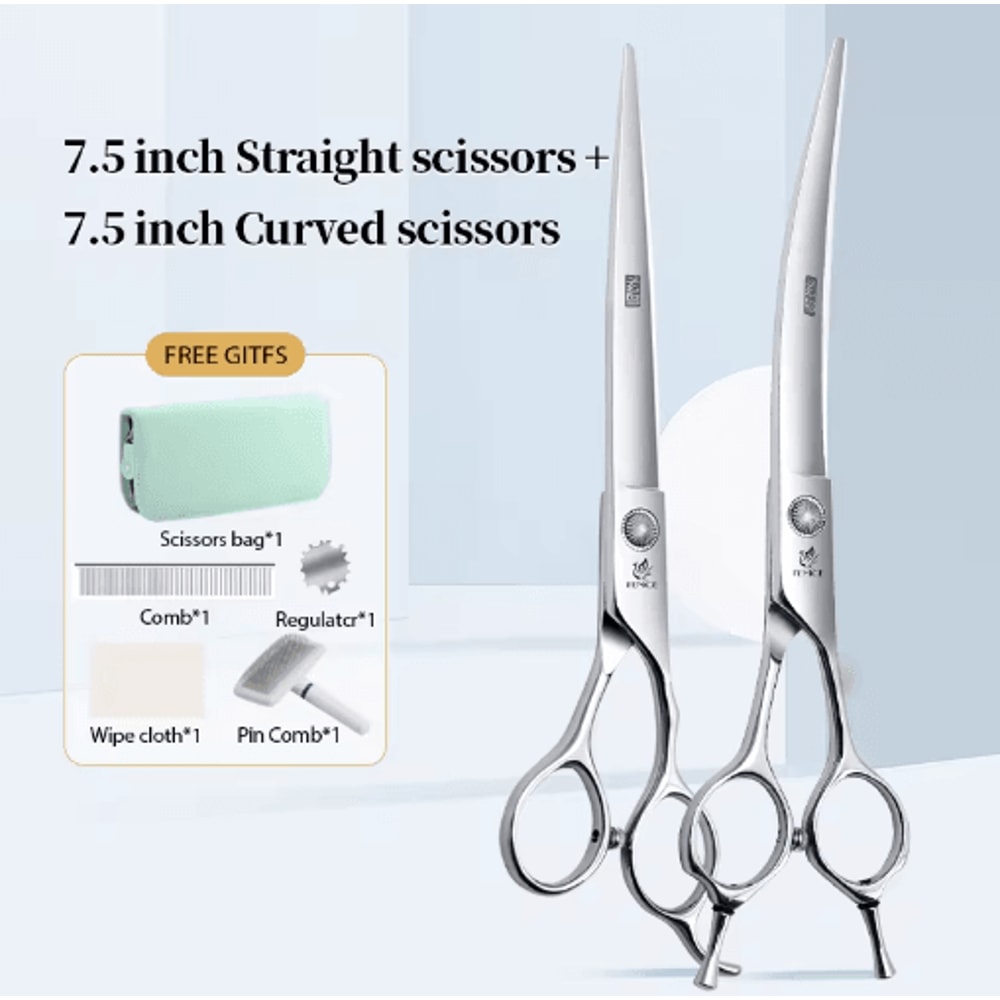 Fenice Professional Pet Grooming Shears Set For Dogs Cats 5