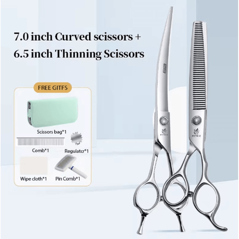 Fenice Professional Pet Grooming Shears Set For Dogs Cats 7