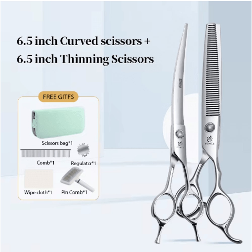 Fenice Professional Pet Grooming Shears Set For Dogs Cats 9