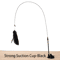 HandsFree Suction Cup Feather Wand Interactive Cat Toy 2